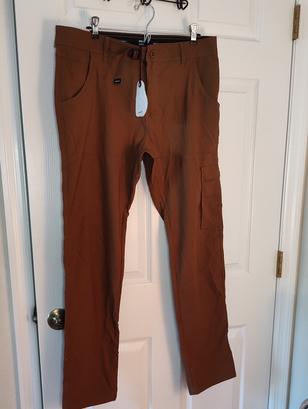 Prana Men's Cargo Pants in Rust Brown